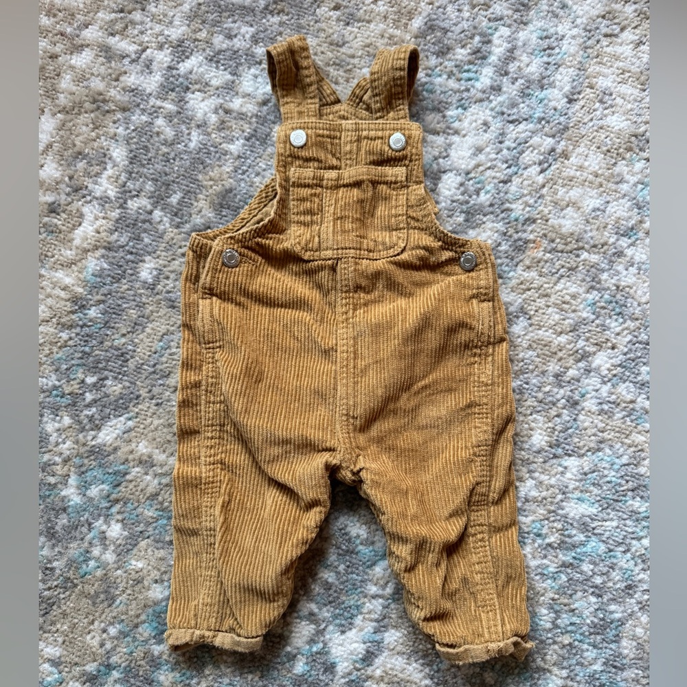 Tan Corduroy Old Navy Overalls Size 3-6 Months